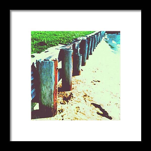 Beautiful Framed Print featuring the photograph #seawall #mobilebay #beautiful by Seth Stringer