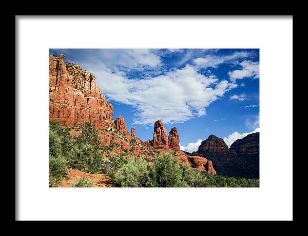 Sedona Arizona Bell Rock Framed Print featuring the photograph Sedona vista by Anthony Citro