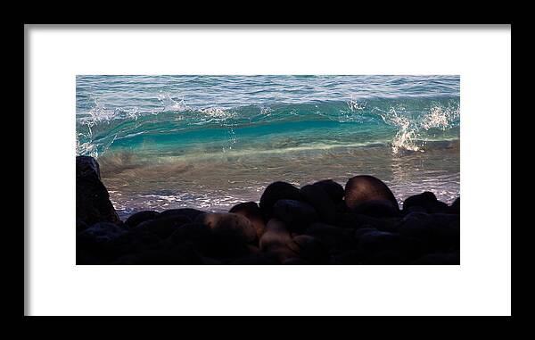 Wave Framed Print featuring the photograph See Through Wave Captain Cook by Tony and Kristi Middleton