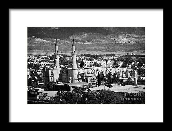 South Framed Print featuring the photograph Selimiye Mosque Formerly St Sophia Cathedral In Northern Turkish Controlled Nicosia Cyprus by Joe Fox