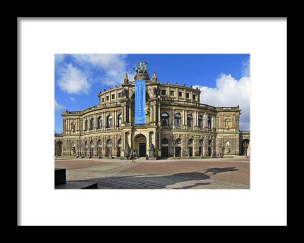 Semperoper Framed Print featuring the photograph Semper Opera House - Semperoper Dresden by Alexandra Till