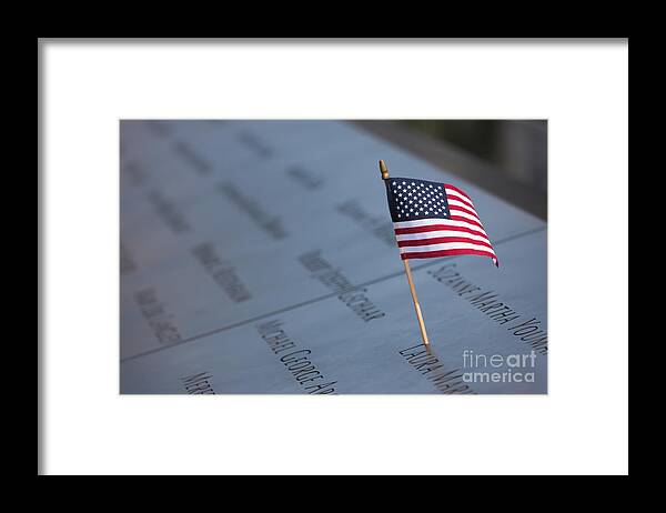 Clarence Holmes Framed Print featuring the photograph September 11 Memorial Flag II by Clarence Holmes