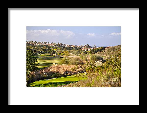 Golf Course View Framed Print featuring the photograph Serene by Johanne Peale