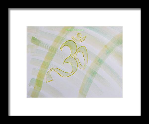 The Serene Aum Framed Print featuring the painting Serenity by Sonali Gangane
