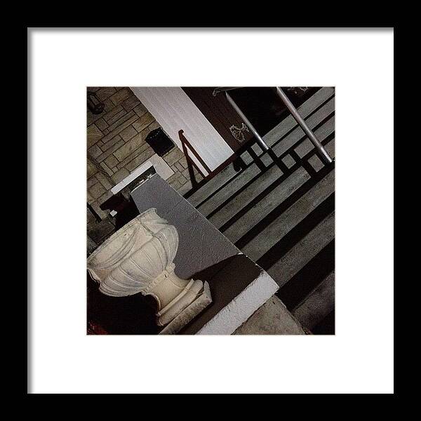 Bike Framed Print featuring the photograph #shadow #miami #florida #church by Artist Mind