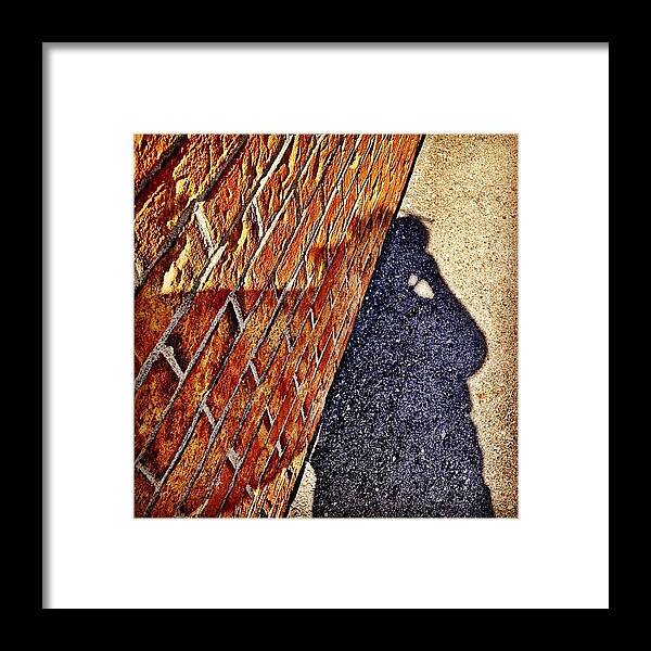 Building Framed Print featuring the photograph Shadow Of A Man by Christopher Campbell