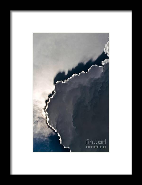 Shadows On The Sky Framed Print featuring the photograph Shadows On The Sky by Mitch Shindelbower