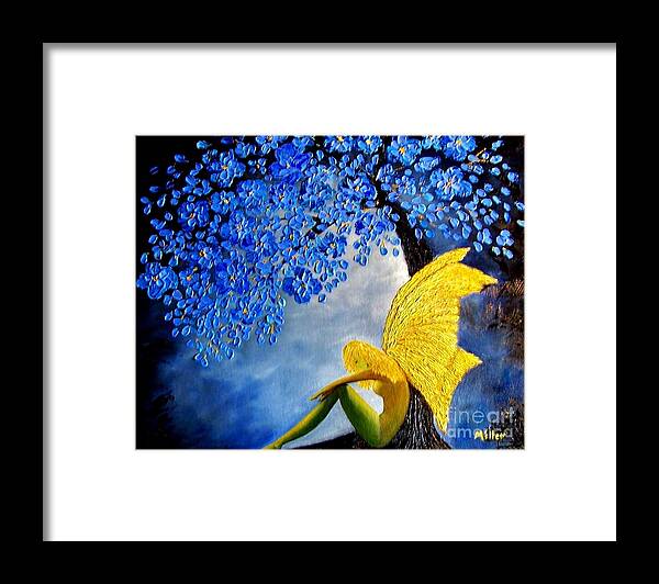Fairy Framed Print featuring the painting She Rests by Peggy Miller
