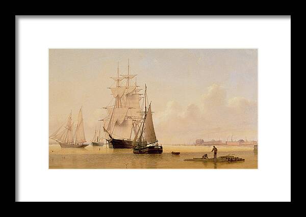 Boat Framed Print featuring the painting Ship Painting by WF Settle