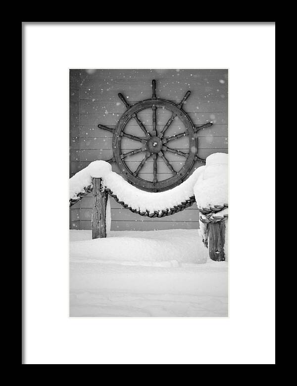 Ships Wheel Framed Print featuring the photograph Ships Wheel by Tammy Anderson