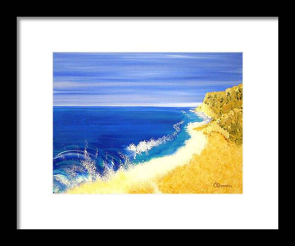 Ocean Framed Print featuring the painting Shore Dream by Stephen P ODonnell Sr