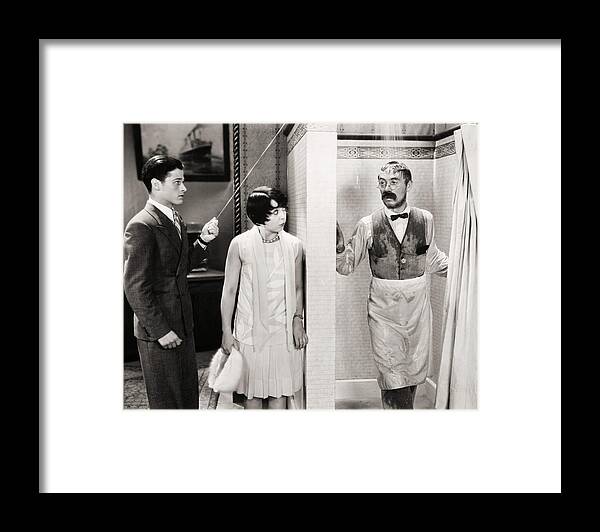 -bathing & Bathrooms- Framed Print featuring the photograph Silent Still: Bathing by Granger