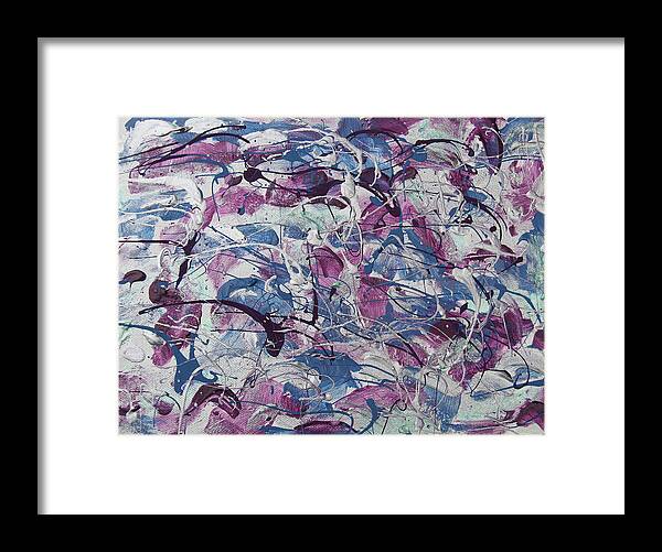 Abstract Framed Print featuring the painting Silliest by Laura Lane