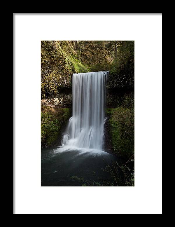 Water Framed Print featuring the photograph Silver Falls by Celine Pollard