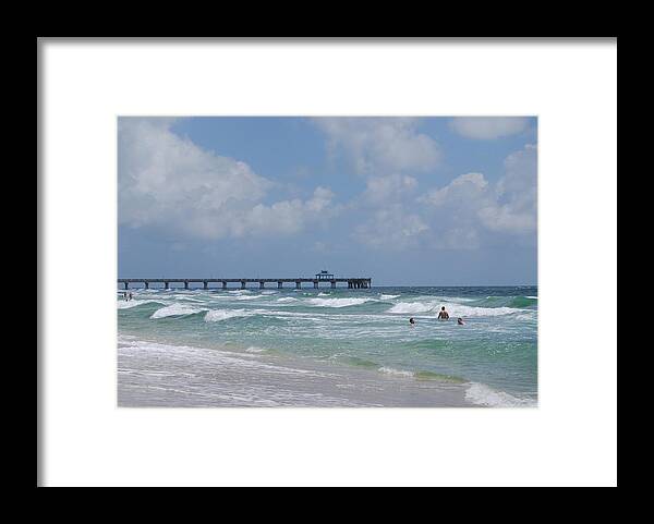 Seascape Framed Print featuring the photograph Simply Sea by Judy Hall-Folde