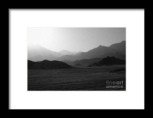 Egypt Framed Print featuring the photograph Sinai Desert and Mountains by Heiko Koehrer-Wagner