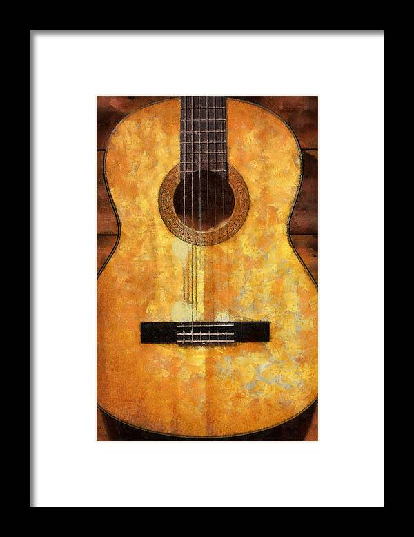 Guitar Framed Print featuring the photograph Six-string Acoustic IV by Brian Davis