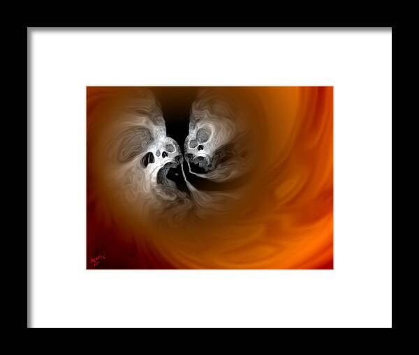 Colors Framed Print featuring the painting Skull Scope 4 by Adam Vance
