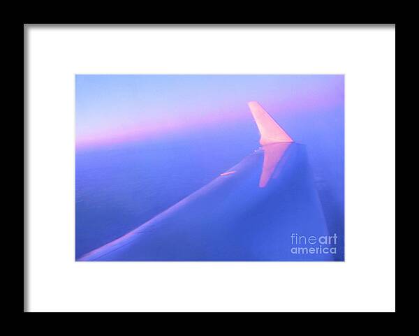 Jet Wing Framed Print featuring the photograph Sky Blue Pink 2 by Lani Richmond Elvenia