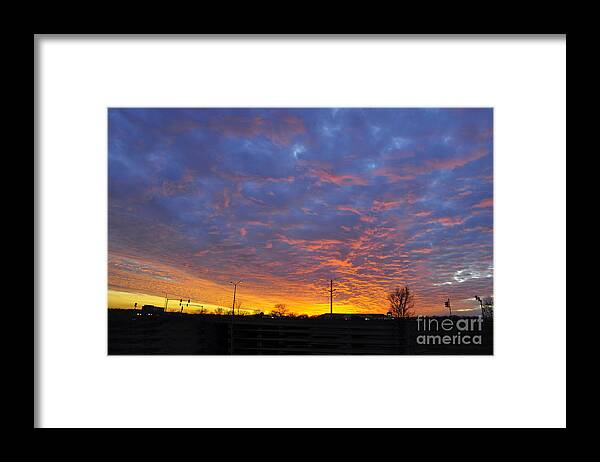 Red Sky Framed Print featuring the photograph Sky on Fire by Dejan Jovanovic