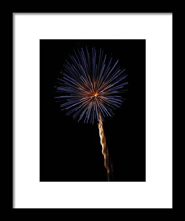 Fireworks Framed Print featuring the photograph Sky painting by Life Makes Art