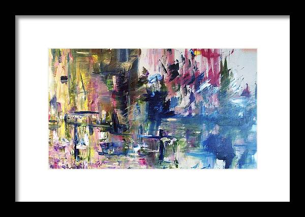 Abstract Framed Print featuring the painting Slam by Beverly Smith