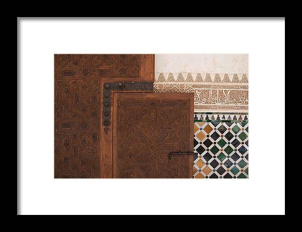 Bolt Framed Print featuring the photograph Small Slide Bolt Alhambra by David Kleinsasser