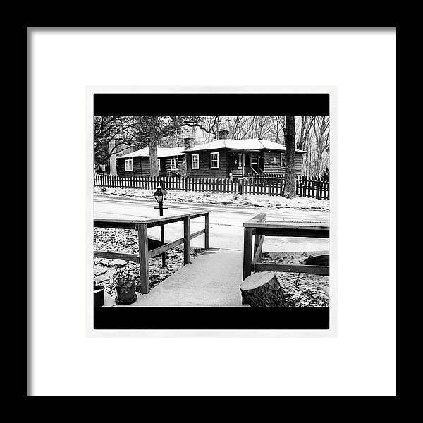 Snow Framed Print featuring the photograph Snow On Artist Drive Brown County by Carl Sevitt