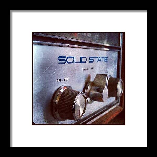 Vintage Framed Print featuring the photograph #solidstate #vintage #radio by Michael Squier