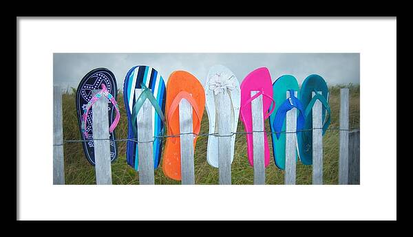 Flip Flops Framed Print featuring the photograph Soul searching by Conor Murphy