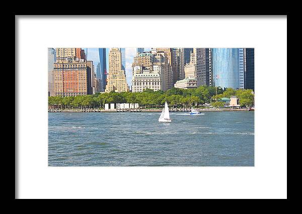 South Ferry Framed Print featuring the photograph South Ferry Water Ride4 by Terry Wallace