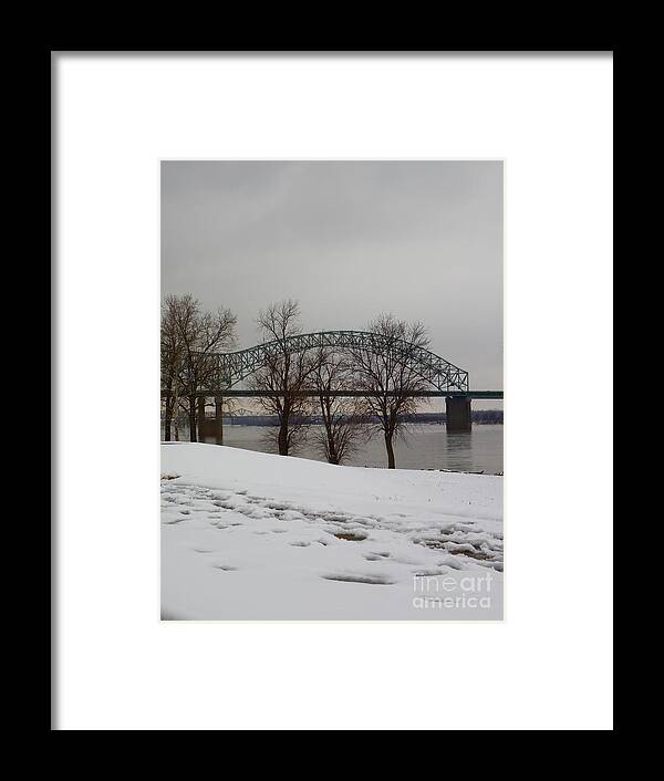 Bridge Framed Print featuring the photograph Southern Snow by Simply Summery