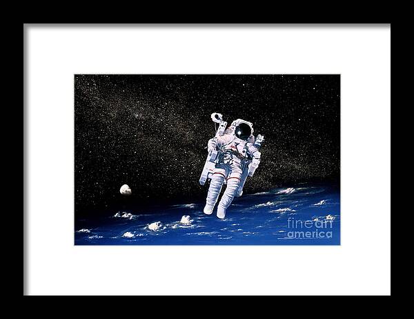 Astronaut Framed Print featuring the photograph Space Walk Above Earth by Atlas Photo Bank and Photo Researchers