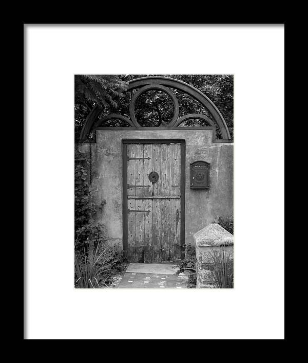 Door Framed Print featuring the photograph Spanish Renaissance Courtyard Door by Judy Wanamaker