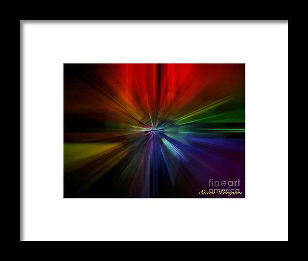 Cosmic Framed Print featuring the painting Speed of Light by Steven Lebron Langston