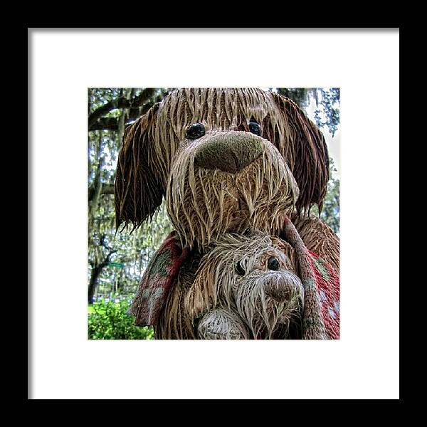 Smellocemetery Framed Print featuring the photograph Spike And Mutt / #cemetery by Sid Graves