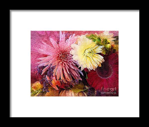 Mums Framed Print featuring the photograph Spring bouquet by Marion Headrick