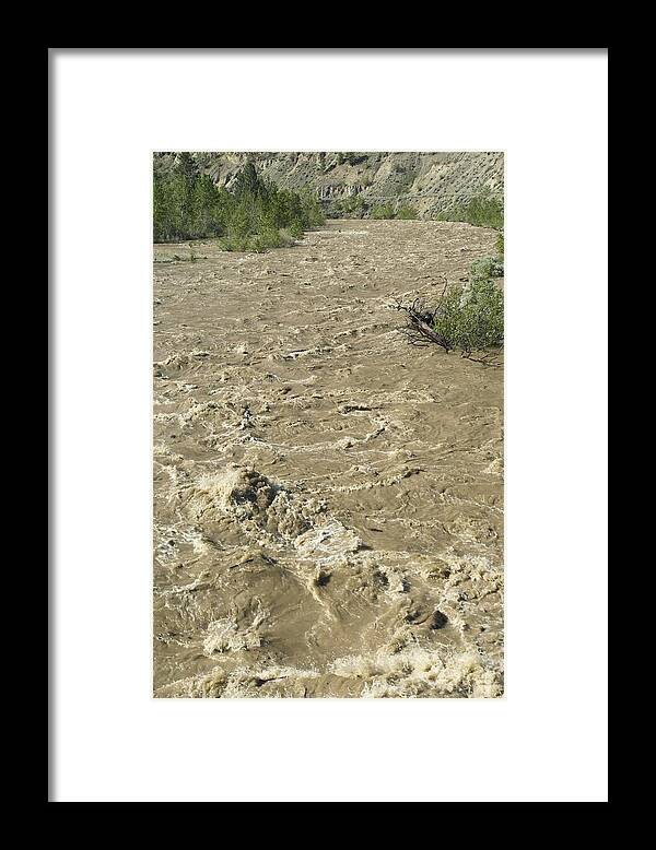 Nicola River Framed Print featuring the photograph Spring Flood, Nicola River, Canada by Kaj R. Svensson