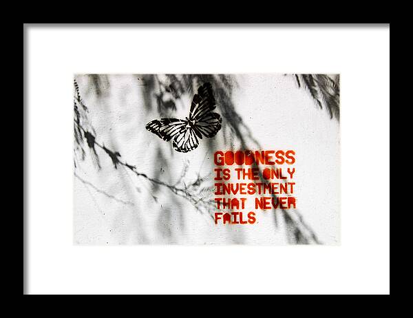 St Art Framed Print featuring the photograph Goodness Never Fails by Claude Taylor