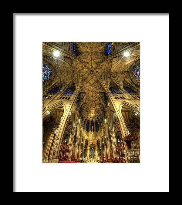Art Framed Print featuring the photograph St Patrick's Cathedral - New York by Yhun Suarez