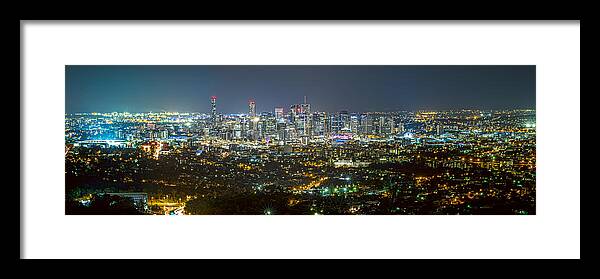 Mt Cootha Framed Print featuring the photograph Stadium to Stadium by Mark Lucey