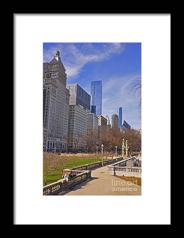 Chicago Panorama Framed Print featuring the photograph Stand High and Proud by Dejan Jovanovic