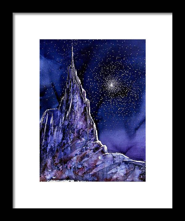 Star Framed Print featuring the painting Starscape by Frank SantAgata