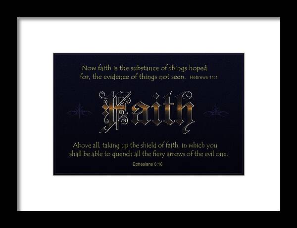  Framed Print featuring the digital art Steadfast Faith by Greg Long