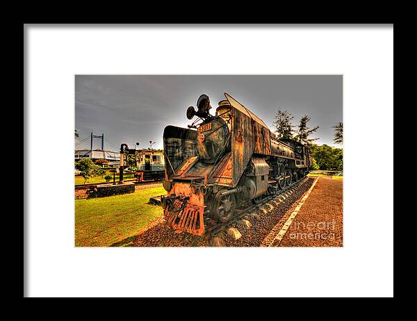 Railway Framed Print featuring the photograph Steam Engine by Charuhas Images