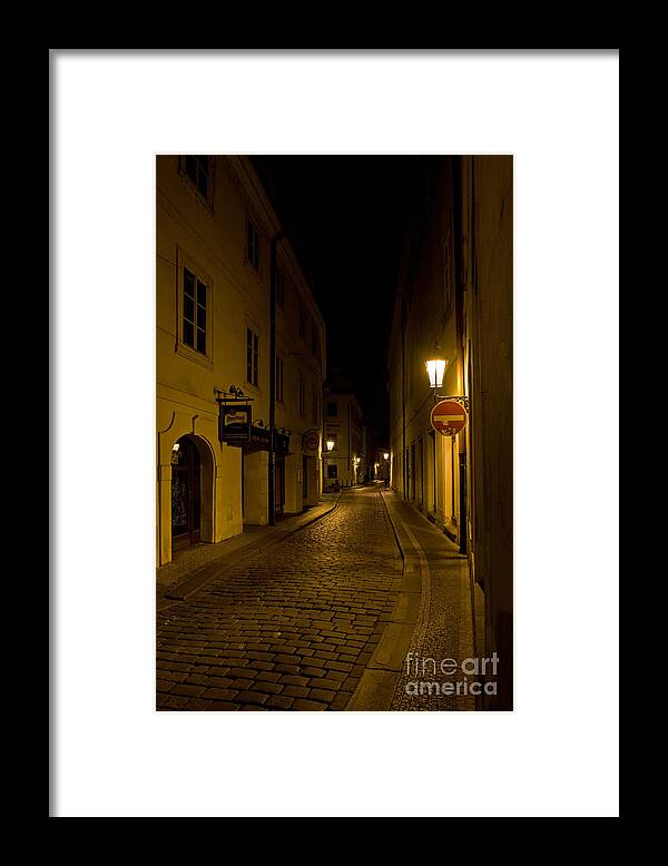 Light Framed Print featuring the photograph Steet in Prague by Jorgen Norgaard