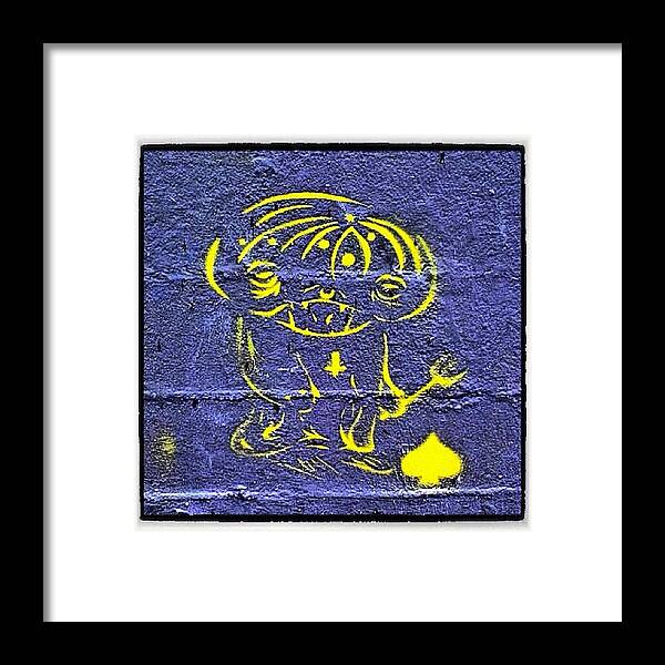 Streetart Framed Print featuring the photograph Stencil Graffiti by T Catonpremise