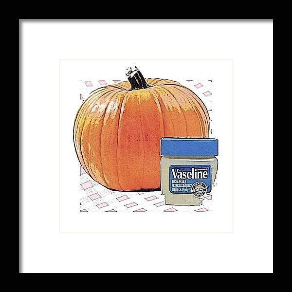 Art Framed Print featuring the photograph Still Life With Pumpkin And Vaseline by Popdada Ken Williams