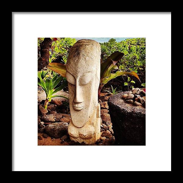  Framed Print featuring the photograph Stone Head by Darice Machel McGuire