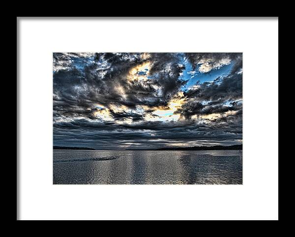 Clouds Framed Print featuring the photograph Stormy Morning by Ron Roberts